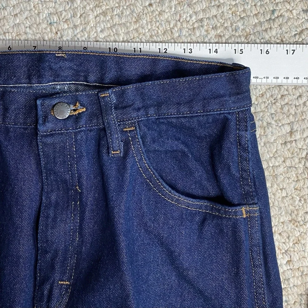 Rustler Straight Leg Jeans Mens 31x32 Dark Wash Indigo Denim Cowboy Work Teacher